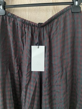 Pantalón Bombacho Cuadro Vichy Talla Única