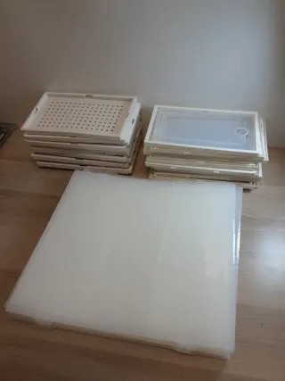 Zapatero modular blanco plástico