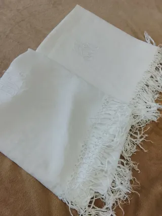 2 Asciugamani Lino Fiandra 65x120 Frange