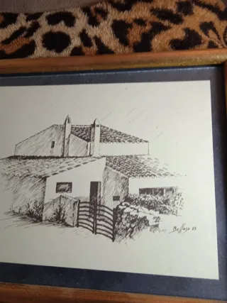 Lote 4 Cuadros Dibujos Arquitectura