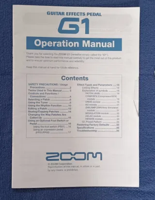 Pedal multi effetti Zoom G1 per chitarra