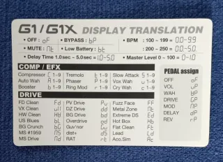 Pedal multi effetti Zoom G1 per chitarra