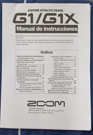 Pedal multi effetti Zoom G1 per chitarra