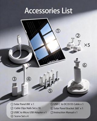 Panel Solar 8W LINKSOLAR para Cámara