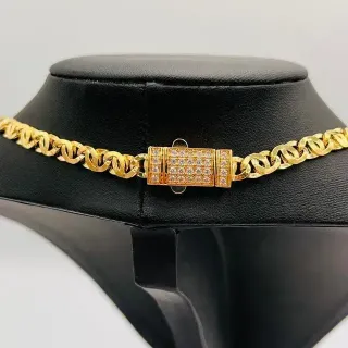 Cadena Tipo Cartier Tigre 6mm 18K