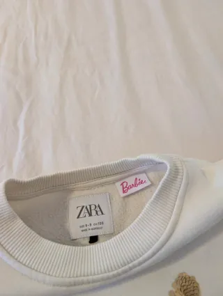 Sudadera Zara Barbie Lentejuelas 8-9 Años