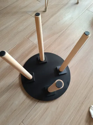 Mesa auxiliar redonda madera