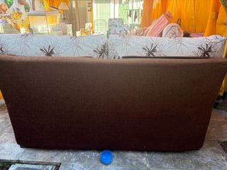 Dos Sofá 2 plazas marrón y blanco