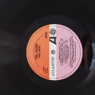 Vinilo Phil Collins Face Value 1981