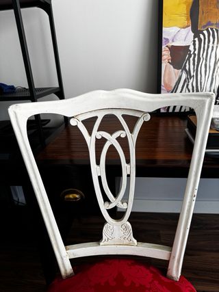 Juego de 2 Sillas Vintage Tapizadas Rojas