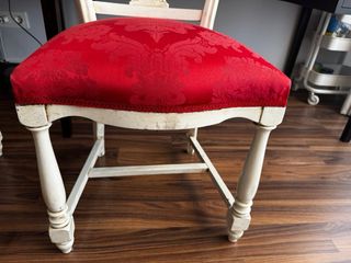 Juego de 2 Sillas Vintage Tapizadas Rojas