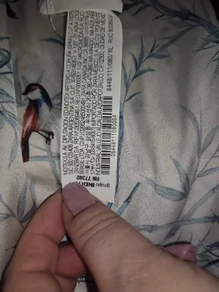 Blusa Zara XL Estampado Pájaro