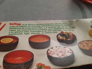 Juego cubiertos servicio naranja sin estrenar