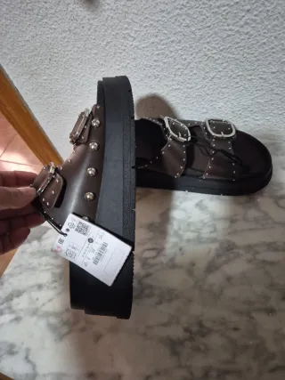 Bershka Sandalias Mujer Marrones Talla 40
