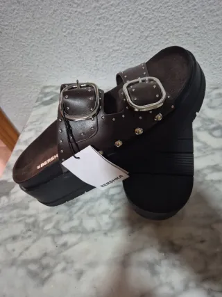 Bershka Sandalias Mujer Marrones Talla 40