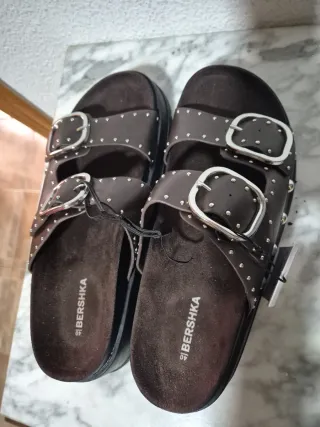 Bershka Sandalias Mujer Marrones Talla 40