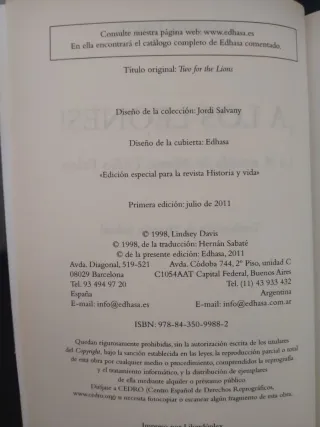 A los Leones, la X novela de Marco Didio Falco.