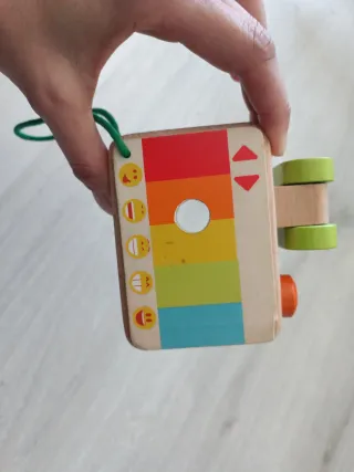 Cámara de fotos de madera para niños