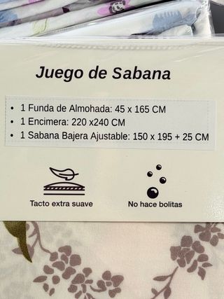 Juego Sábanas Verano Cama 150cm