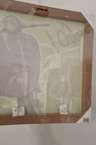 Quadro tela 40x40 Vespa Pop Art