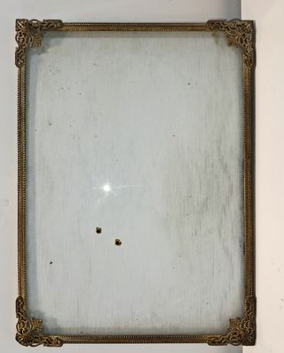 Portafoto vintage metallo dorato stile Liberty