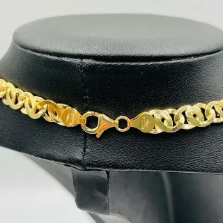 Cadena Medusa Greca Bicolor 8mm 18K