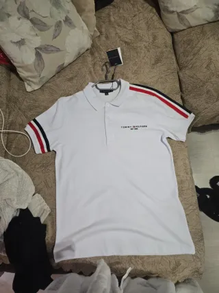 Polo Tommy Hilfiger Blanco Talla S