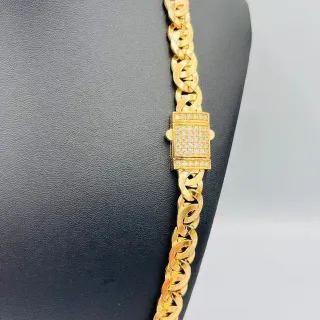 Cadena Tipo Cartier Tigre 8mm 18K