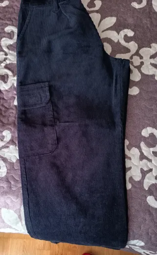 Pantalón pana Velilla azul trabajo bolsos laterale
