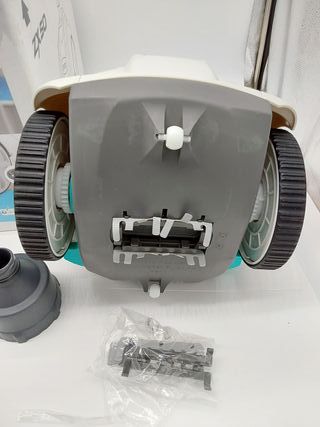 Intex 55251 - Robot limpiafondos piscina Krystal Clear ZX50, Limpiador fondo piscina automático, Manguera 6.5m antienrredos, rec