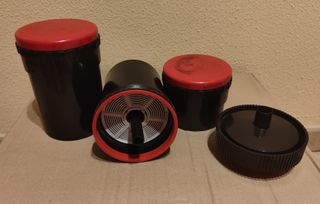 Laboratorio fotografía objetivos, reloj utensilios