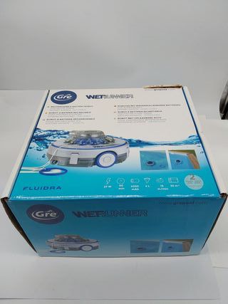 Gre RBR60 - Wet Runner Robot Inalámbrico para Piscinas de hasta 35 m2 con Suelo Plano. Limpiafondo Eléctrico para Piscinas 60 Mi