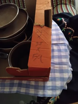 Juego 8 cazuelas marrones