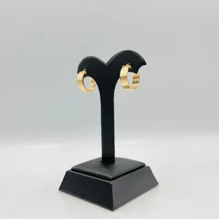 Pendientes Aro Greca Oro 18K