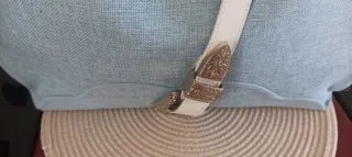 Borsa donna celeste e bianca