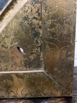 Espejo Vintage Madera y Metal Dorado