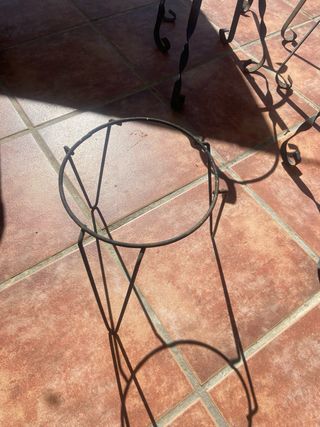 Lote de Soportes para macetas de hierro forjado