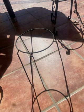 Lote de Soportes para macetas de hierro forjado