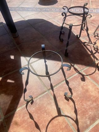 Lote de Soportes para macetas de hierro forjado