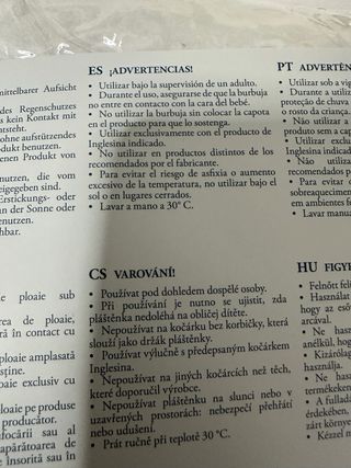 Protezione pioggia trasparente per passeggino Inglesina Aptica 2025