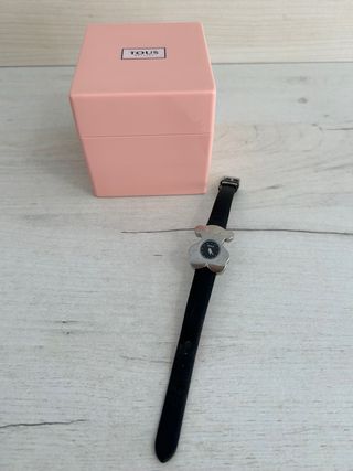 Reloj Tous Oso Negro y Plateado
