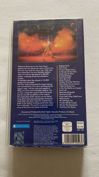 VHS Queen Live at Wembley Stadium 1986