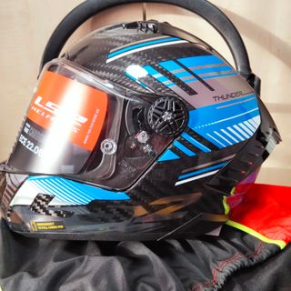 Casco Racing Thunder Carbon Volt Negro Azul