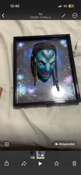 Cuadro Anime Zenitsu 3D LED Resina Epoxi