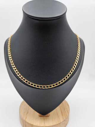 Cadena Oro 18K, Cubana Plana Maciza, 15,47gr, 62cm