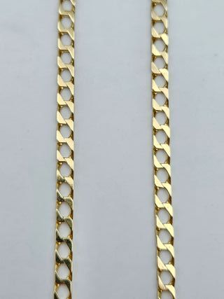 Cadena Oro 18K, Cubana Plana Maciza, 15,47gr, 62cm