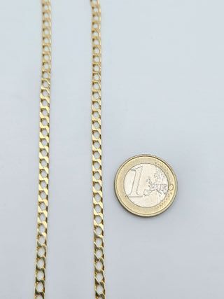 Cadena Oro 18K, Cubana Plana Maciza, 15,47gr, 62cm