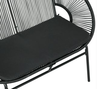 Banco Acapulco Negro con Cojín