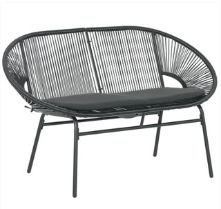 Banco Acapulco Negro con Cojín