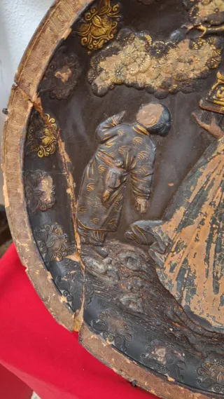 Platos de terracota antiguos decorados chinos